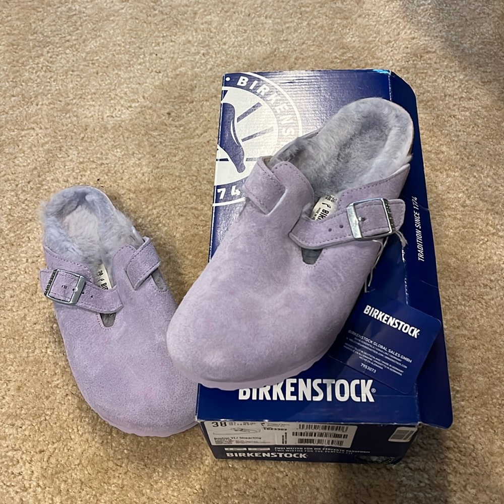 Birkenstock Boston Shearling (Purple Fog)